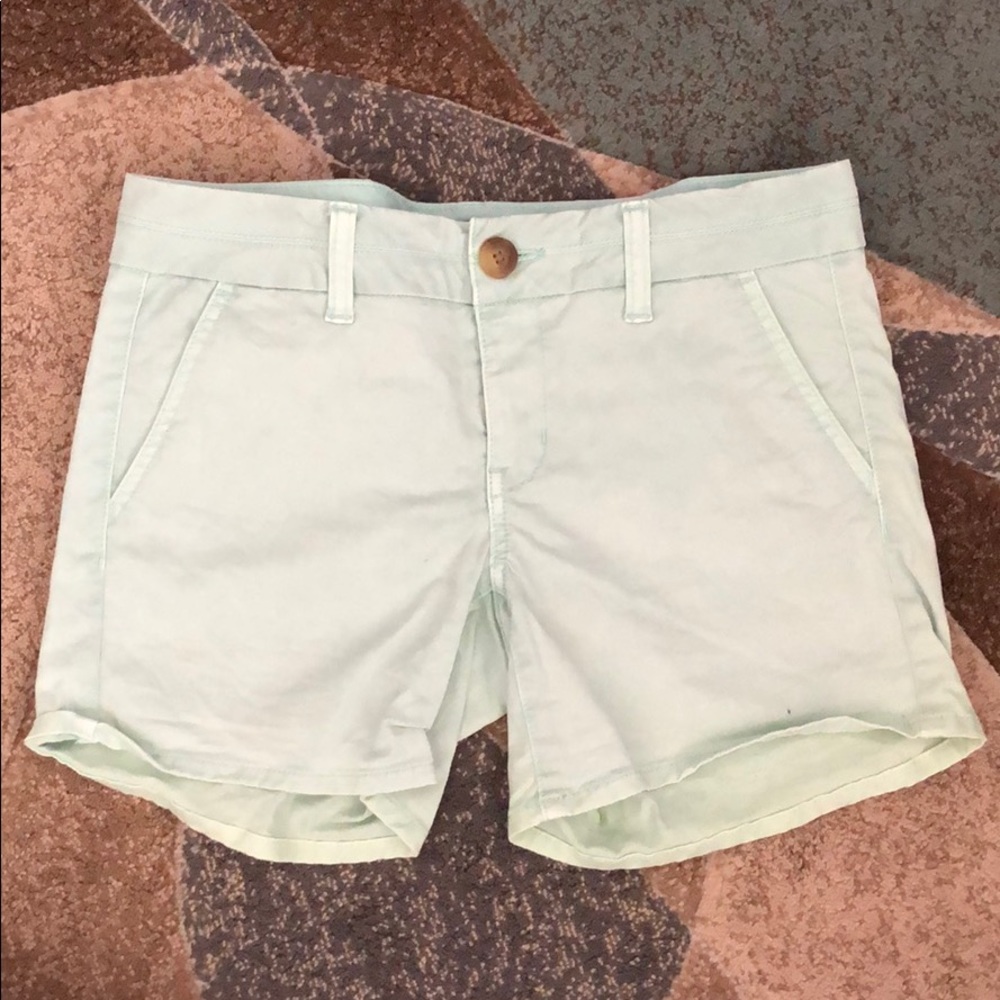 American Eagle Outfitters midi stretch jean shorts